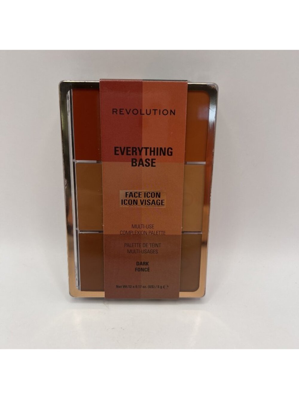 Revolution Everything Base Face Icon Complexion Palette, Multi-Use Dark New